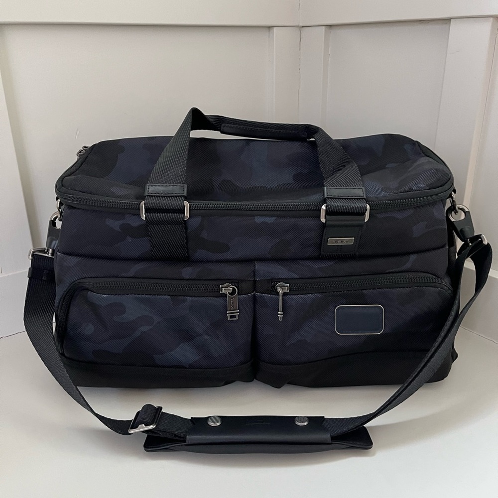 Tumi Black Camouflage Travel Bag